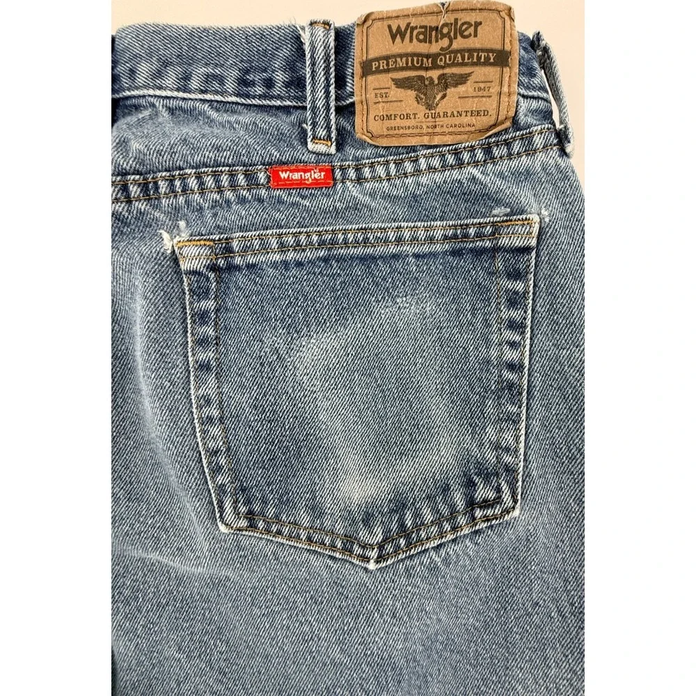 Wrangler Relaxed Fit Jeans Mens‎ 36x32 Light Wash Workwear Denim